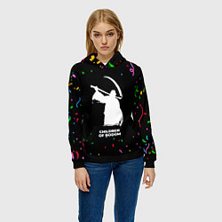 Толстовка-худи женская Children of Bodom конфети, цвет: 3D-черный — фото 2