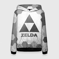 Толстовка-худи женская Zelda - white gradient, цвет: 3D-черный