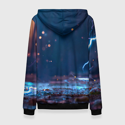 Женская толстовка Синий утенок / 3D-Черный – фото 2