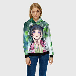 Толстовка-худи женская Монолог фармацевта - травница Маомао, цвет: 3D-черный — фото 2