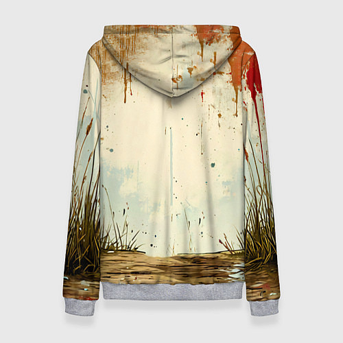 Женская толстовка Гусь / 3D-Меланж – фото 2