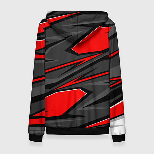 Женская толстовка Toyota - красная абстракция / 3D-Черный – фото 2