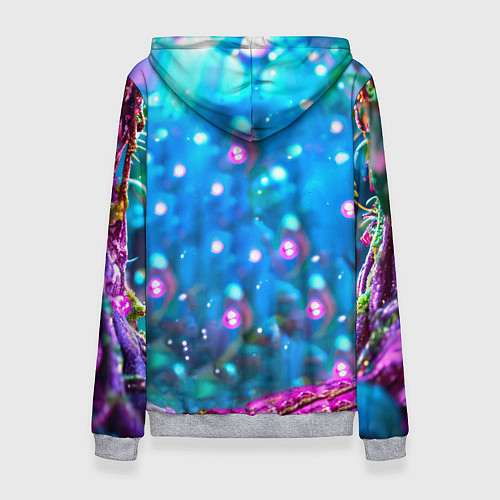 Женская толстовка Лемур в сказочном лесу / 3D-Меланж – фото 2