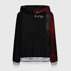 Толстовка-худи женская Shepard N7 - темный, цвет: 3D-меланж