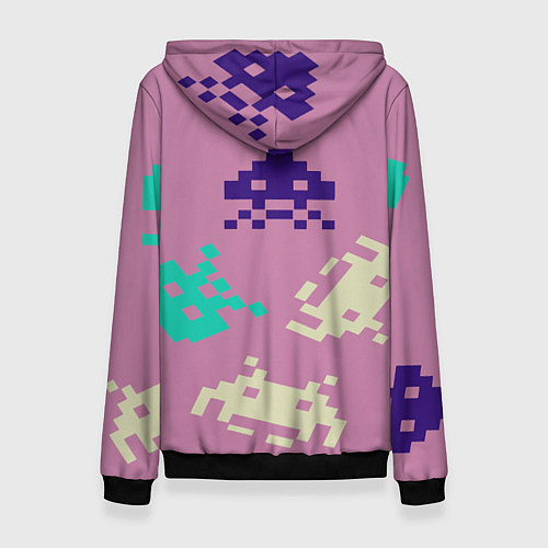 Женская толстовка Пиксели фильтр / 3D-Черный – фото 2
