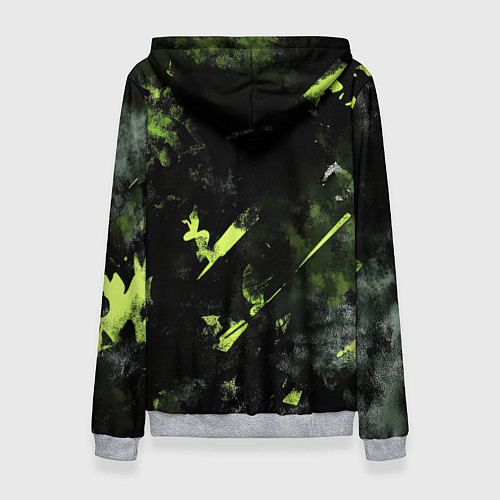 Женская толстовка Зеленая краска в виде камуфляжа / 3D-Меланж – фото 2