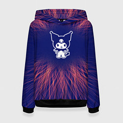 Толстовка-худи женская Kuromi red energy, цвет: 3D-черный