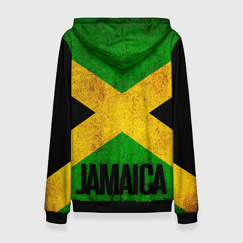 Женская толстовка Jamaica lion flag / 3D-Черный – фото 2