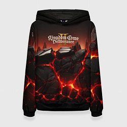 Толстовка-худи женская Kingdom Come Deliverance 2 черные камни, цвет: 3D-черный