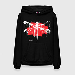 Толстовка-худи женская Gothic dragonfly with paint strokes, цвет: 3D-черный