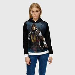 Толстовка-худи женская Mortal Kombat - Скорпион, цвет: 3D-белый — фото 2