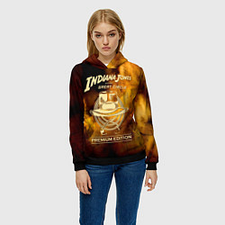 Толстовка-худи женская Indiana Jones and the Great Circle, цвет: 3D-черный — фото 2