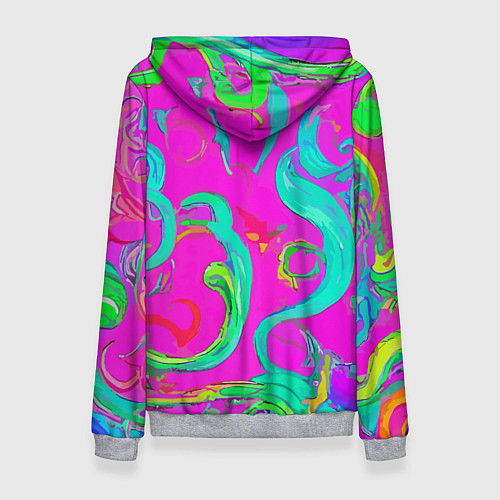 Женская толстовка Abstract floral pattern - aloha / 3D-Меланж – фото 2