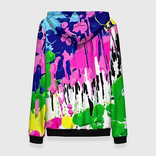 Женская толстовка Colorful abstraction - aloha / 3D-Черный – фото 2
