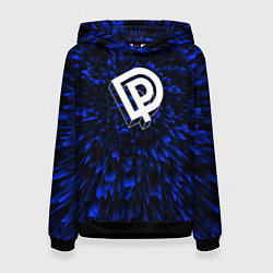 Толстовка-худи женская Deep Purple blue energy, цвет: 3D-черный