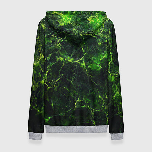 Женская толстовка Зеленая ядовитая текстура / 3D-Меланж – фото 2