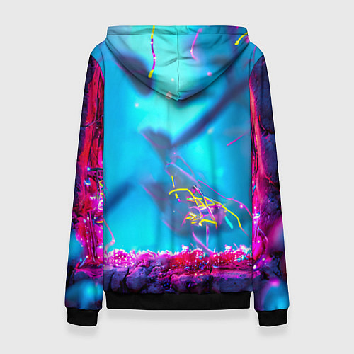 Женская толстовка Розовый снегирь / 3D-Черный – фото 2