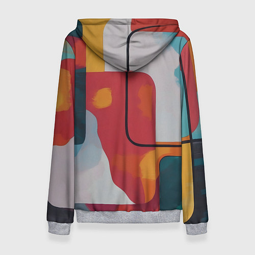 Женская толстовка Абстракция с прямоугольниками / 3D-Меланж – фото 2