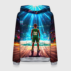 Толстовка-худи женская Двадцатый из Бостон Селтикс, цвет: 3D-меланж