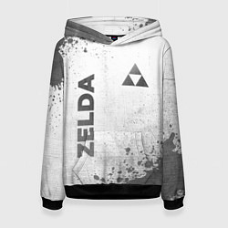 Толстовка-худи женская Zelda - white gradient вертикально, цвет: 3D-черный