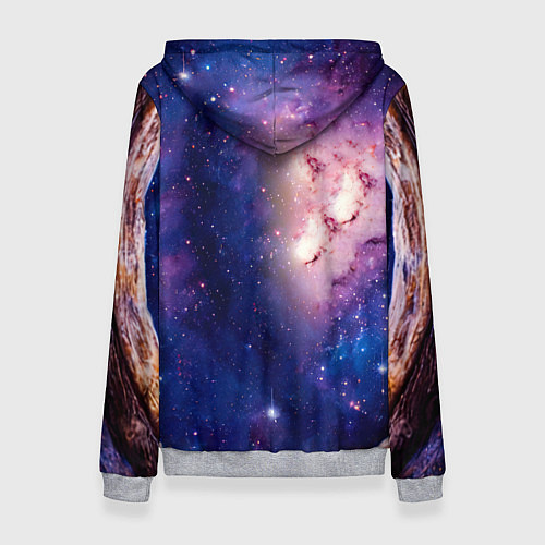 Женская толстовка Британская короткошёрстная кошка в космосе / 3D-Меланж – фото 2