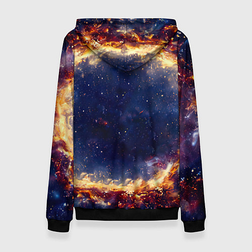 Женская толстовка Кошка шиншилла в космосе / 3D-Черный – фото 2