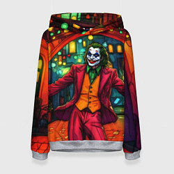 Толстовка-худи женская Праздничный Джокер, цвет: 3D-меланж