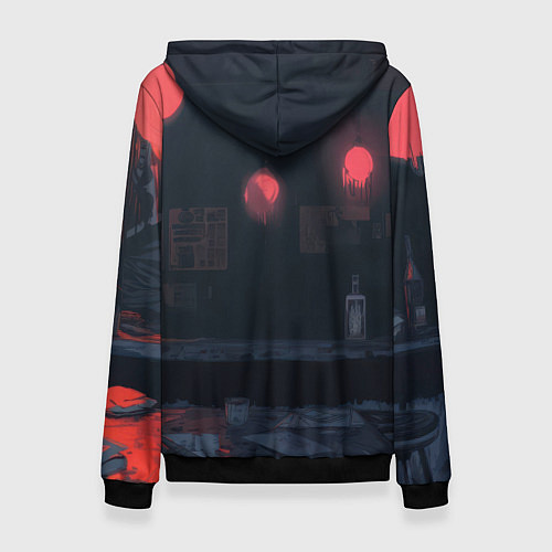 Женская толстовка Джокер в пустом баре / 3D-Черный – фото 2