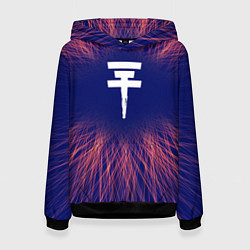 Толстовка-худи женская Tokio Hotel red energy, цвет: 3D-черный