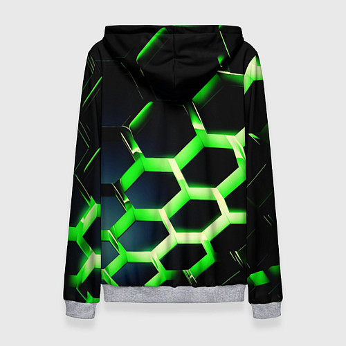 Женская толстовка Neon Honeycombs / 3D-Меланж – фото 2