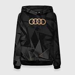 Толстовка-худи женская Audi golden poly, цвет: 3D-черный