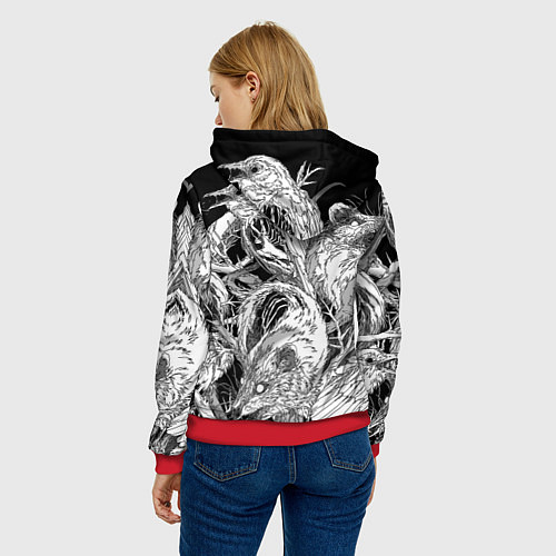 Женская толстовка Metallica - rats and crows / 3D-Красный – фото 4