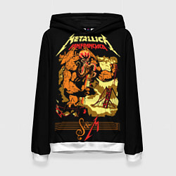 Толстовка-худи женская Metallica - octopus monster, цвет: 3D-белый