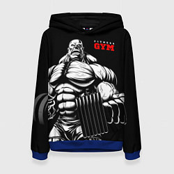 Толстовка-худи женская Fitness GYM - jock, цвет: 3D-синий
