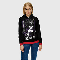 Толстовка-худи женская Ериичи Тсугикуни и Кокушибо, цвет: 3D-красный — фото 2