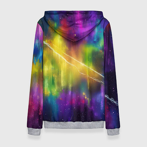 Женская толстовка Человек - паук радужные краски / 3D-Меланж – фото 2