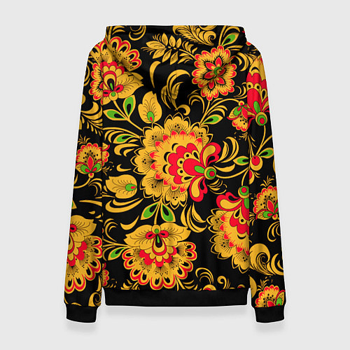 Женская толстовка Хохлома - роспись / 3D-Черный – фото 2