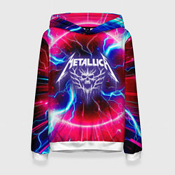 Толстовка-худи женская Metallica - neon glow, цвет: 3D-белый