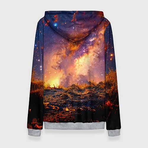 Женская толстовка Скотч-терьер в космосе / 3D-Меланж – фото 2