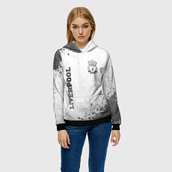 Толстовка-худи женская Liverpool - white gradient вертикально, цвет: 3D-черный — фото 2