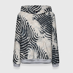 Толстовка-худи женская Текстура гранж - абстрактные линии, цвет: 3D-меланж