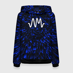 Толстовка-худи женская Arctic Monkeys blue energy, цвет: 3D-черный