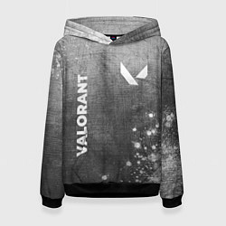 Женская толстовка Valorant - grey gradient вертикально