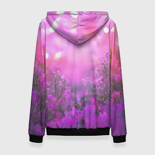 Женская толстовка Сова на блестящем фоне / 3D-Черный – фото 2