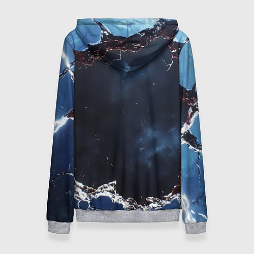 Женская толстовка Объемная дыра в стене текстура / 3D-Меланж – фото 2