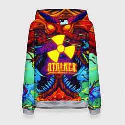 Толстовка-худи женская Stalker монстр чернобыля, цвет: 3D-меланж