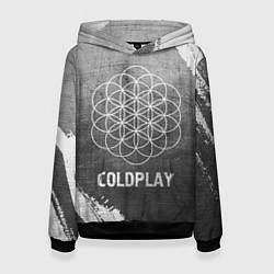 Толстовка-худи женская Coldplay - grey gradient, цвет: 3D-черный