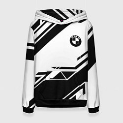 Толстовка-худи женская BMW geometry black, цвет: 3D-черный
