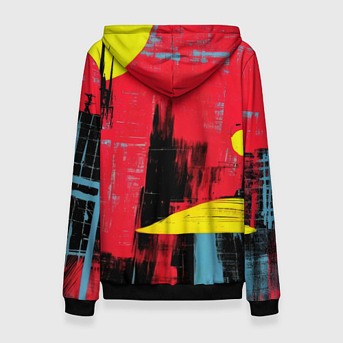 Женская толстовка Бэтмен красками / 3D-Черный – фото 2