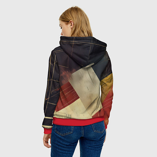 Женская толстовка Бэтмен ретро стиль / 3D-Красный – фото 4